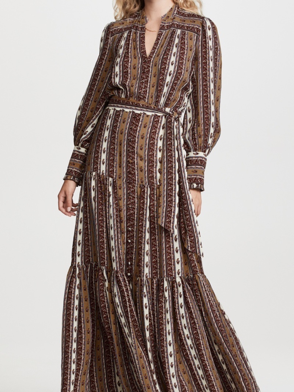 Veronica beard Maidens Long Sleeve Maxi Dress